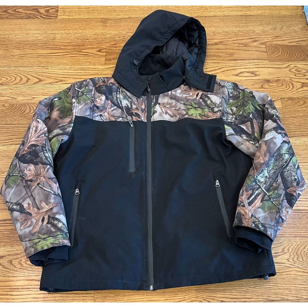 Bradford Exchange Men's Camo Hoodie "10-Point Buck"‎ Al Agnew Art Size Large